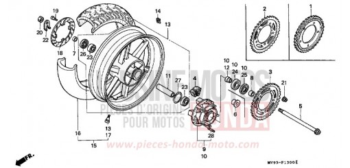 ROUE ARRIERE CBR600FN de 1992